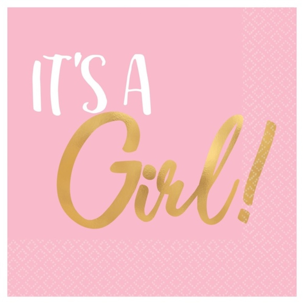 ITS A GIRL! BABY SHOWER PARTY PACK - PINK AND GOLD TASSEL GARLAND AND MORE